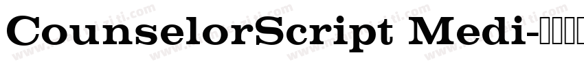 CounselorScript Medi字体转换